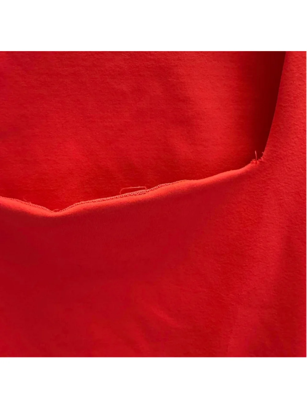 Intimately (Free People) red/orange thong stretchy bodysuit with square neckline